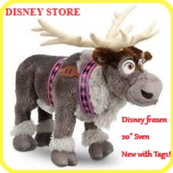 DISNEY FROZEN SVEN 20" POSABLE SOFT PLUSH TOY REINDEER NWT/🆕SHIPS😮‍💨⚡🚚 - Picture 1 of 16